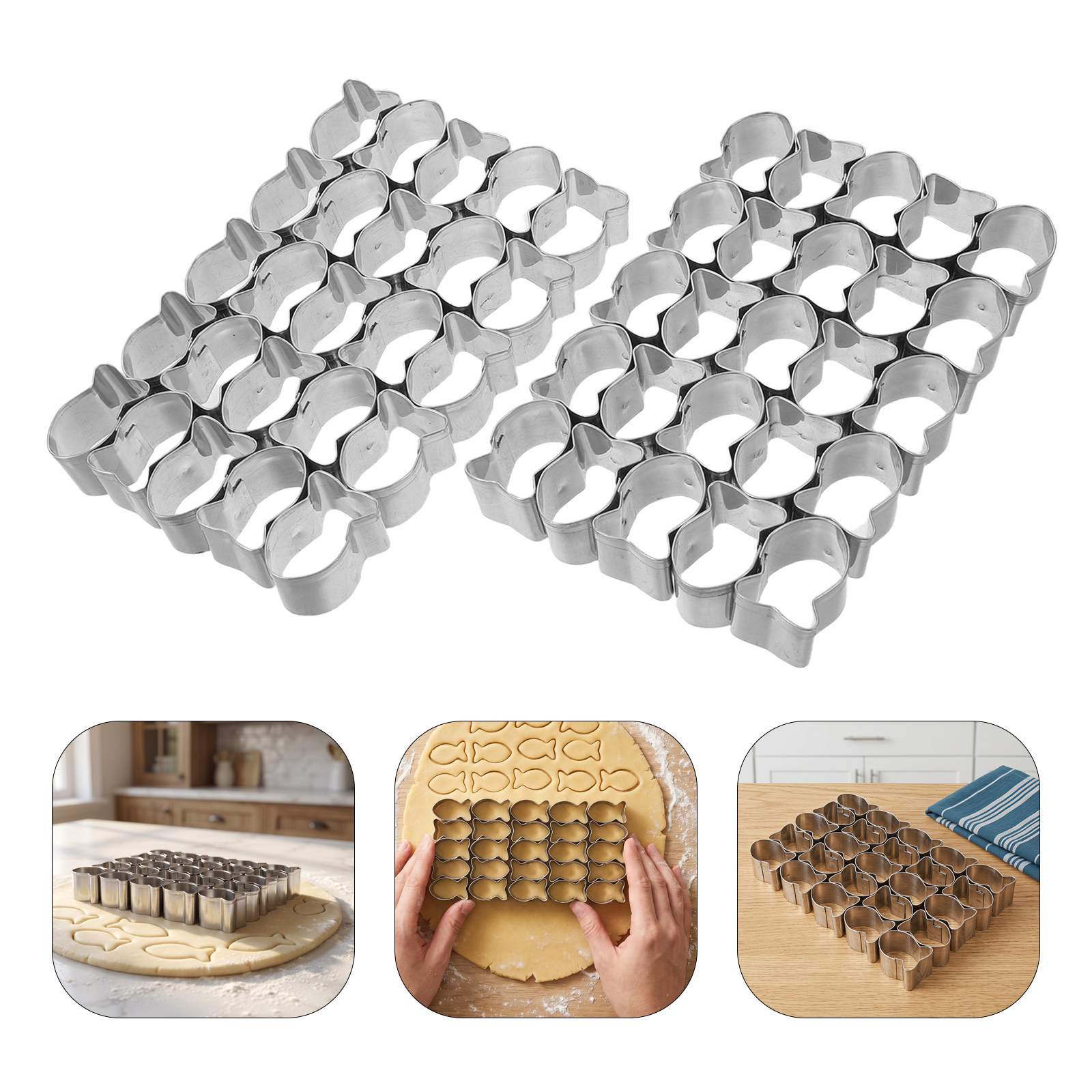 2Pcs Fish Shaped Cookie Cutter - Baking Kitchen Set ulasan dan harga