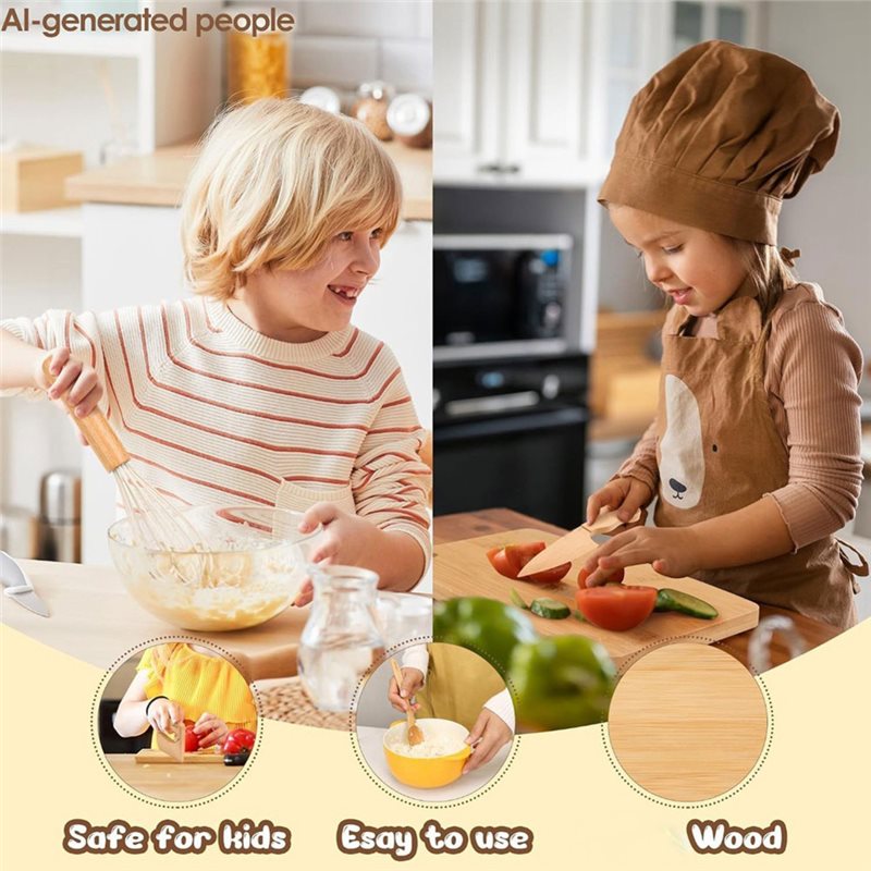 Wooden Kids Knife And Toddler  - Kitchen Kids Baking Set ulasan dan harga